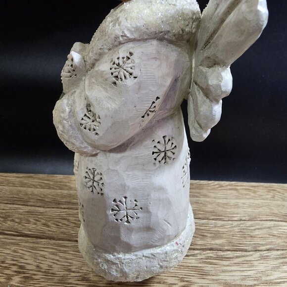 Pam Schifferl Winter White Angel With Dove & Glitter Details 7" by Midwest - Picture 6 of 16
